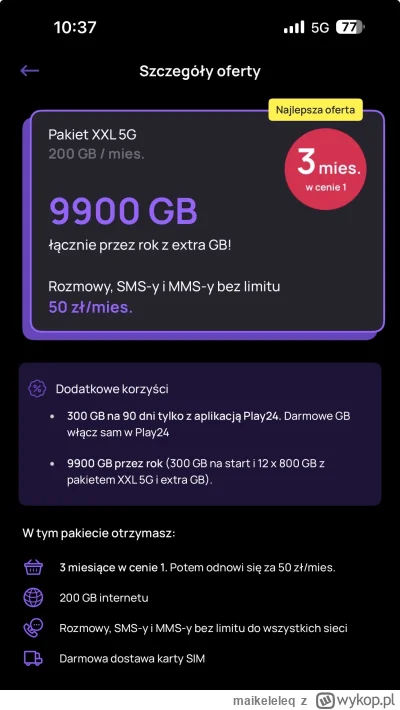 maikeleleq - Macie jakiś sposób na dużo GB z Playa? Szukam czegos do routera do chaty...