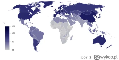 j557 - tymczasem wiki i mapka IQ by country