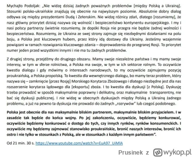 Prusinek - @adhsklusljhagxnki: Nie ma to jak wyciągać jedno zdanie. Nie wiem czy jest...