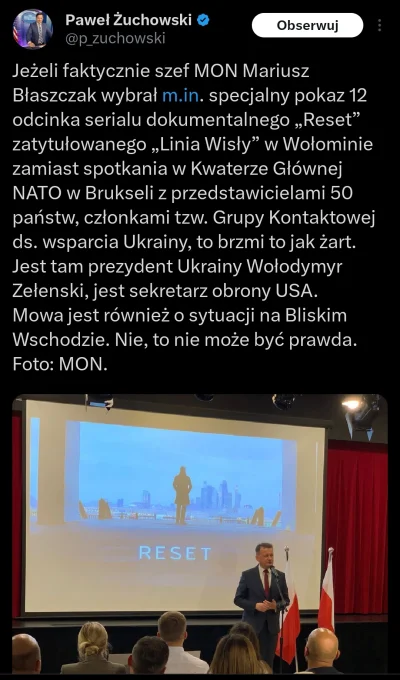 Jabby - Zamiast jechać do kwatery głównej NATO na spotkanie z przedstawicielami 50 pa...