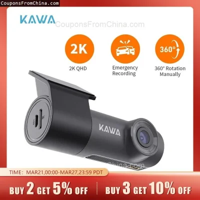 n____S - ❗ KAWA D5 2K Dash Cam
〽️ Cena: 19.67 USD (dotąd najniższa w historii: 26.34 ...