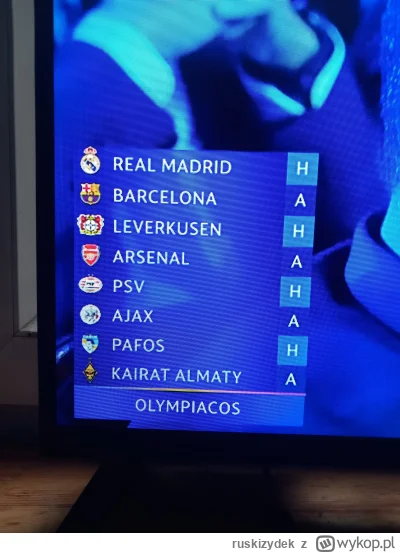 ruskizydek - Olympiakos nie dość, że mega mocne drużyny to jeszcze wyjazd do Ałmatów ...