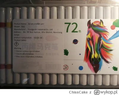 ChissCake - @eXe1987 kolorowe markery akrylowe z Temu, a czarne i białe marki Posca (...