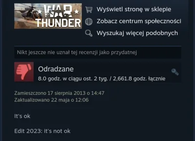 lewymaro - I'm doing my part!
Na razie sobie odpuszczam grę
#warthunder