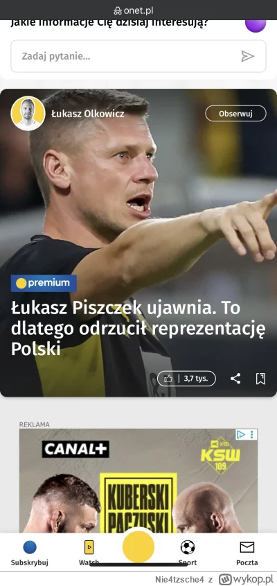 Nie4tzsche4 - @Nie4tzsche4: i dla odmiany najważniejsze wydarzenie według onetu