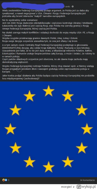 morgiel - ciekawy moim zdaniem post na temat federacji europejskiej i wspólnej armii,...