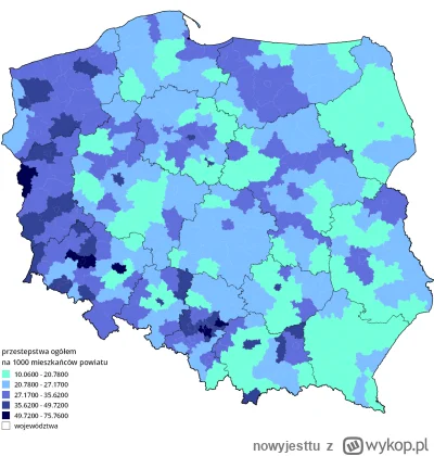 nowyjesttu - Najmniej przestępstw jest na wschodzie Polski, a najwięcej w dużych mias...