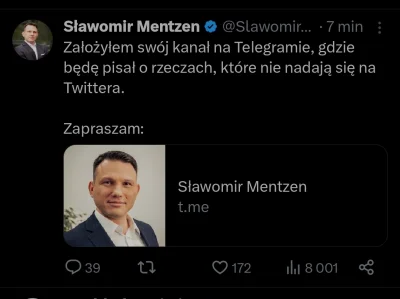 WykopowyInterlokutor - Mentzen zakłada konto na ruskim Telegramie. 
#mentzen #konfede...