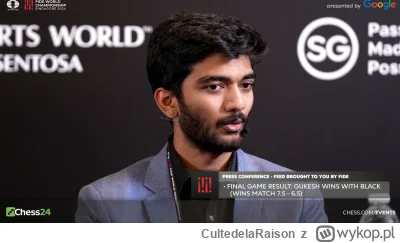 CultedelaRaison - #szachy 

Gukesh D podziękował za pomoc w przygotowaniach do meczu ...