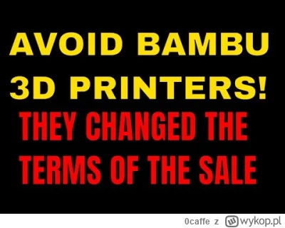 0caffe - @Pwner dosyć głośno o tym było jakiś czas temu, ogólnie Bambulab ma straszni...