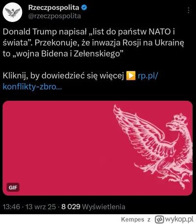 Kempes - #ukraina #rosja #wojna #heheszki #bekazpisu #trump #polityka 

Ciekawe co na...