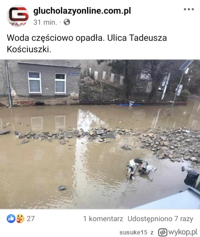 susuke15 - #powodz czyli w glucholazach sytuacja się normuje skoro ludzie chcą już sp...