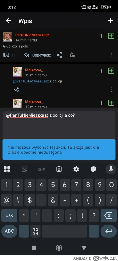 Xeni323 - Ale o co chodzi nie mogę wysłać xdd