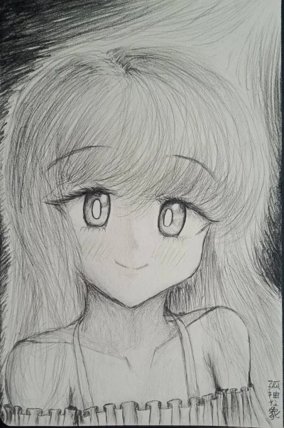 kodokunazou - Dokończony szkic z wczoraj.
Tytuł:
 "Promień Słońca Padający na Światło...