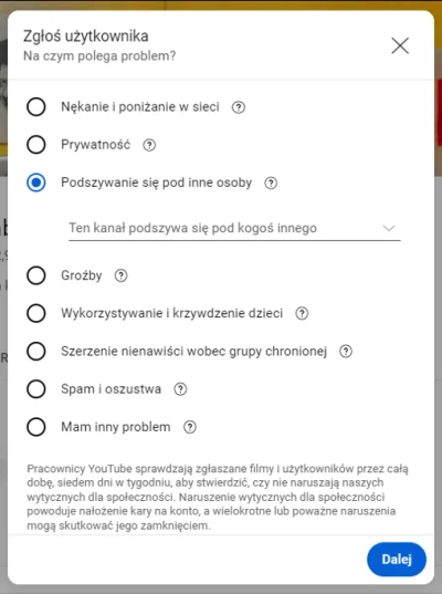 nika91 - @stepaz: ikona flagi "Zgłoś użytkownika" > "Zgłoś użytkownika" > "Podszywani...