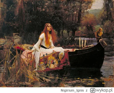 Nigirium_Ignis - Pani z Shalot- John William Waterhouse, 1888
#malarstwo #sztuka #obr...