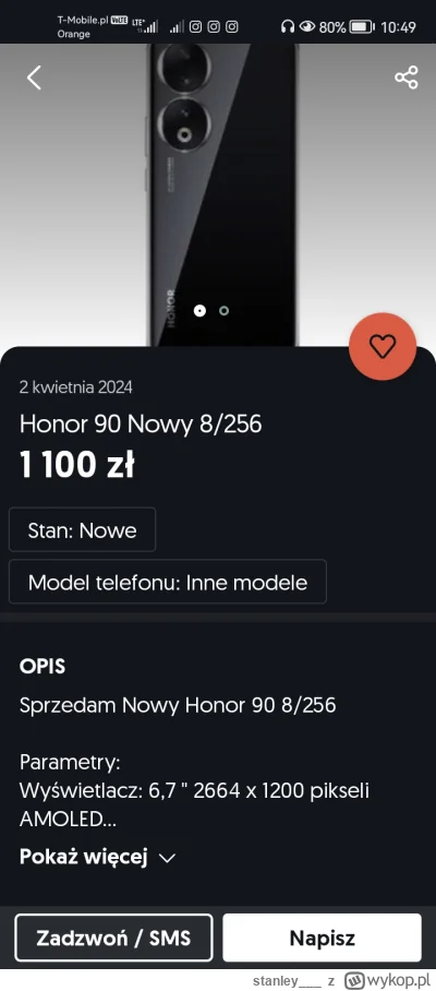 stanley___ - @dyniel: Przedwczoraj zgłosiłem też na OLX ogłoszenie z telefonem. Odebr...