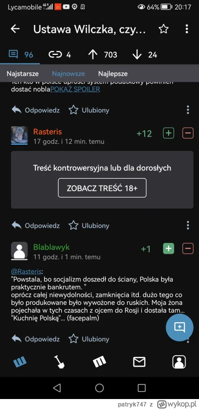 patryk747 - @Rasteris  @Rasteris ciekawy komentarz i dzięki Ci za to, ale przy okazji...