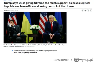 BayzedMan - Trump nie pomógłby Ukrainie, dałby ją pożreć putlerowi i nawet by mu plom...