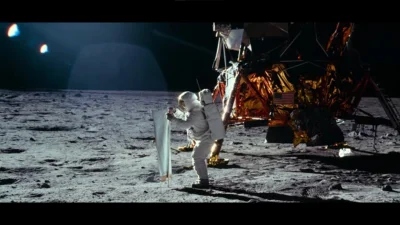 PorzeczkowySok - Godzina i siedem minut od lądowania, Buzz Aldrin rozkłada folię do b...
