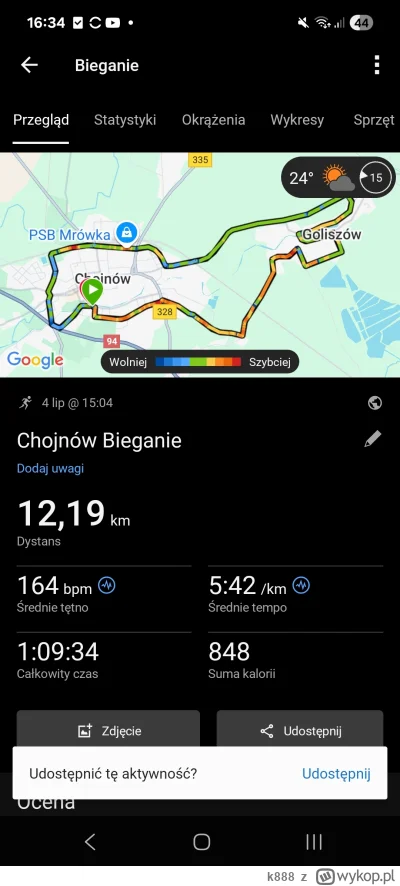 k888 - #sztafeta 

24 369,32 -12,19 - 7,46 = 24 349,67

2 biegi bo w środę zapomniałe...