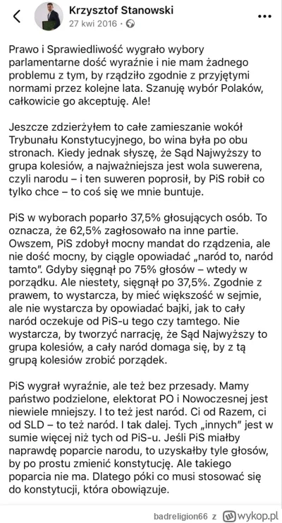 badreligion66 - @MariuszzBrighton  zgadzasz się ze Stanowskim?