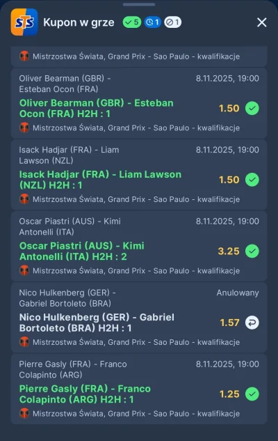 kinson - Ten znacznik przy parze z Kick Saubera to wycofanie pozycji?
#f1 #bukmacherk...