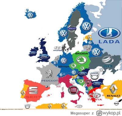 Megasuper - Najpopularniejsza marka samochodu w danym kraju #motoryzacja #samochody #...