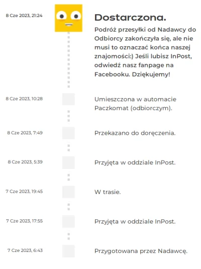 DRESIARZZ - @null3ed: Uuu obsuwka, moja paczucha nadana 7, 8 w święto do odbioru.