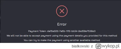 bialkovski - Jak teraz wplacacie na tv.team? Ja przez B2PAY ciagle mam ten błąd.
#ipt...