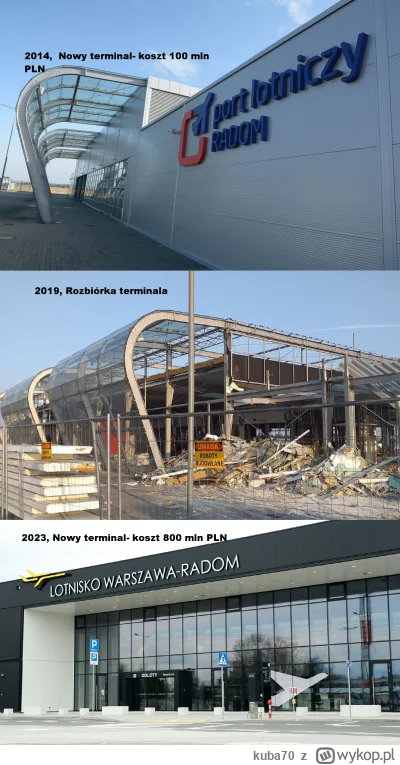 kuba70 - Trzeba najpierw wybudować nowe lotnisko w Radomiu, bo to ostatnio wybudowane...