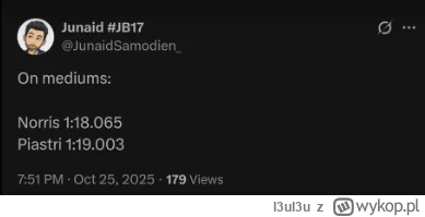 l3ul3u - #f1
Piastriemu dokładają kg do bolidu xdddd,jak to inaczej wyjasnic