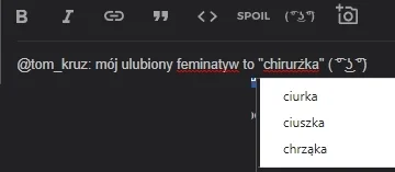 o.....o - @tom_kruz: mój ulubiony feminatyw to "chirurżka" ( ͡° ͜ʖ ͡°)

I widzę tu af...