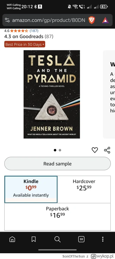 SonOfTheSun - Ktoś tu kiedyś polecał ksiazke Tesla and the pyramid. Jest promocja na ...