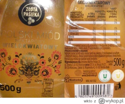 wkto - #listaproduktow
#miodwielokwiatowy Złota Pasieka #biedronka
aktualny producent...