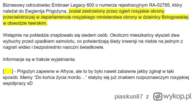 piaskun87 - >Biznesowy odrzutowiec (...), który należał do Ewgienija Prigożyna, zosta...