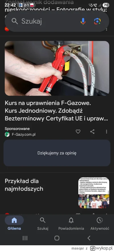 masqar - Wyświetliła mi się taka oto reklama kursu na uprawnienia gazowe... Po tej re...