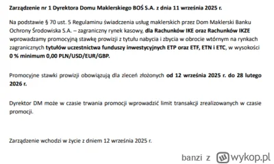 banzi - Do wojny na zerowe prowizje od ETFów na IKE/IKZE dołącza DM BOŚ

#gielda #ike...
