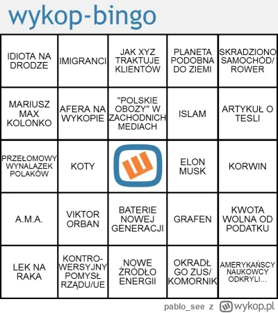 pablo_see - @WykoZakop: Where's wykop bingo?