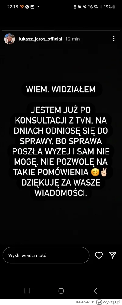 Helen97 - @Helen97: i jest odpowiedź na insta od Łukasza