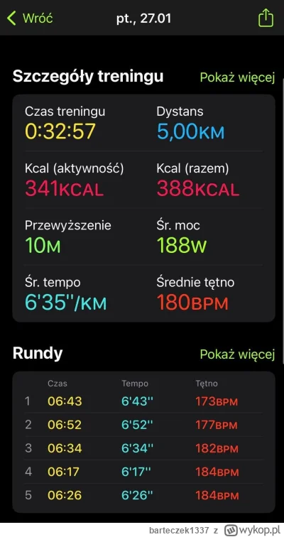 barteczek1337 - Jednak dziś udało mi się pobić PB (5km) . Było ciężko ale dałem radę,...