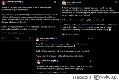 saakaszi - Reakcja "Tak dla CPK" na aferę działkową, żadne z nich nawet słowem nie ws...