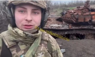antc111 - Polski T72 podczas strzału pękła lufa zabijając całą załogę.
#wojna #ukrain...