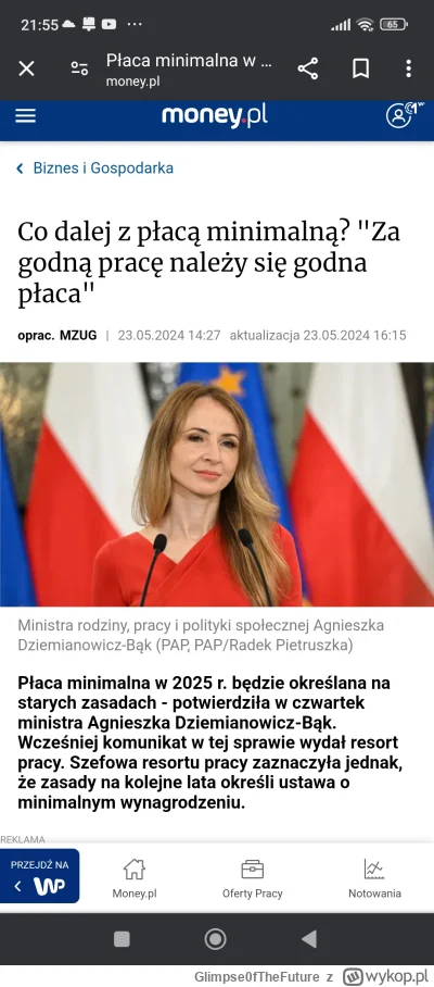 Glimpse0fTheFuture - Cieszę się, że Polska idzie w stronę dobrobytu, którym będą mogl...