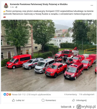 tabarok - @Shea_99: Ode mnie z jednostki PSP (lubuskie) wysłano już w czwartek ludzi ...