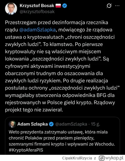 CipakKrulRzycia - #krypto #polityka #pieniadze #kryptowaluty #polska #bekazkonfederac...