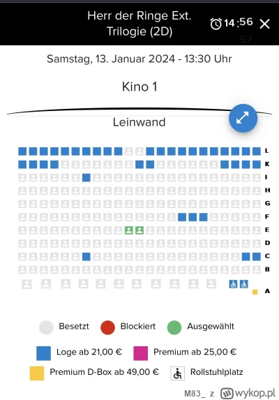 M83_ - Nie zgadniecie kto dzisiaj idzie na 12 godzin do kina i ma miejsca na samym śr...