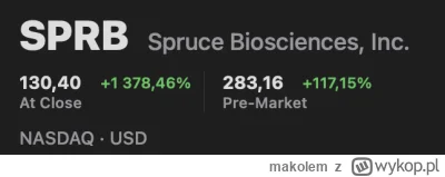 makolem - >#gielda jak ktoś szuka darmowych pieniędzy to ładujcie spruce biosciences ...
