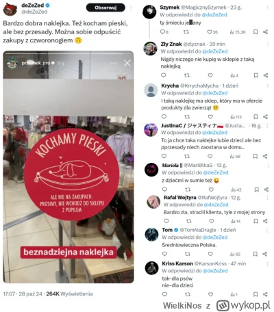 WielkiNos - Psiarze mają ból d--y, że sklepy nie chcą wpuszczać do środka ich psów z ...