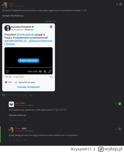 Kryspin013 - Ej @L3stko, akurat ten żarcik ze stolikiem został bezpośrednio od Sławka...